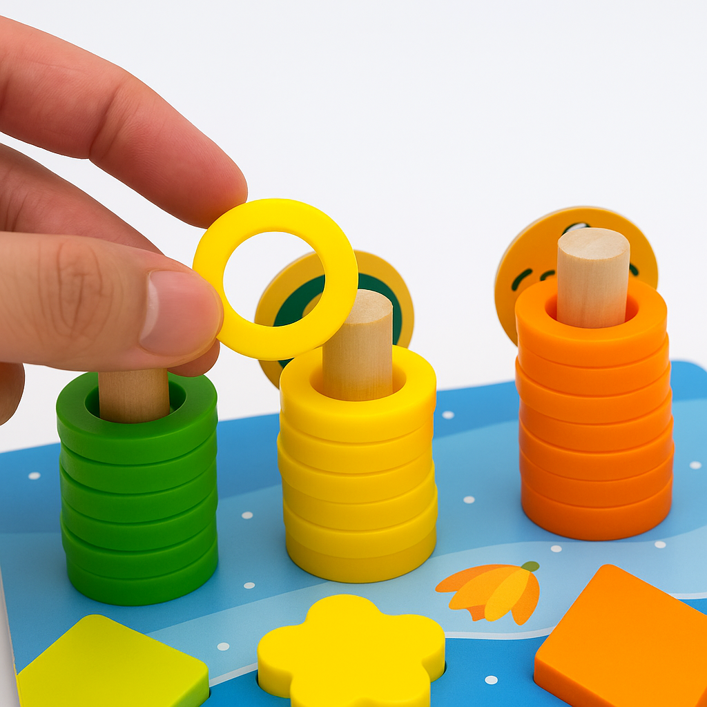 Montessori Trä Lekbräda | Utveckla Färdigheter för Spädbarn & Småbarn