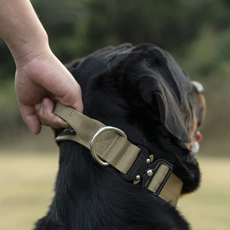 Taktisk Hundhalsband med Handtag - PowerGrip