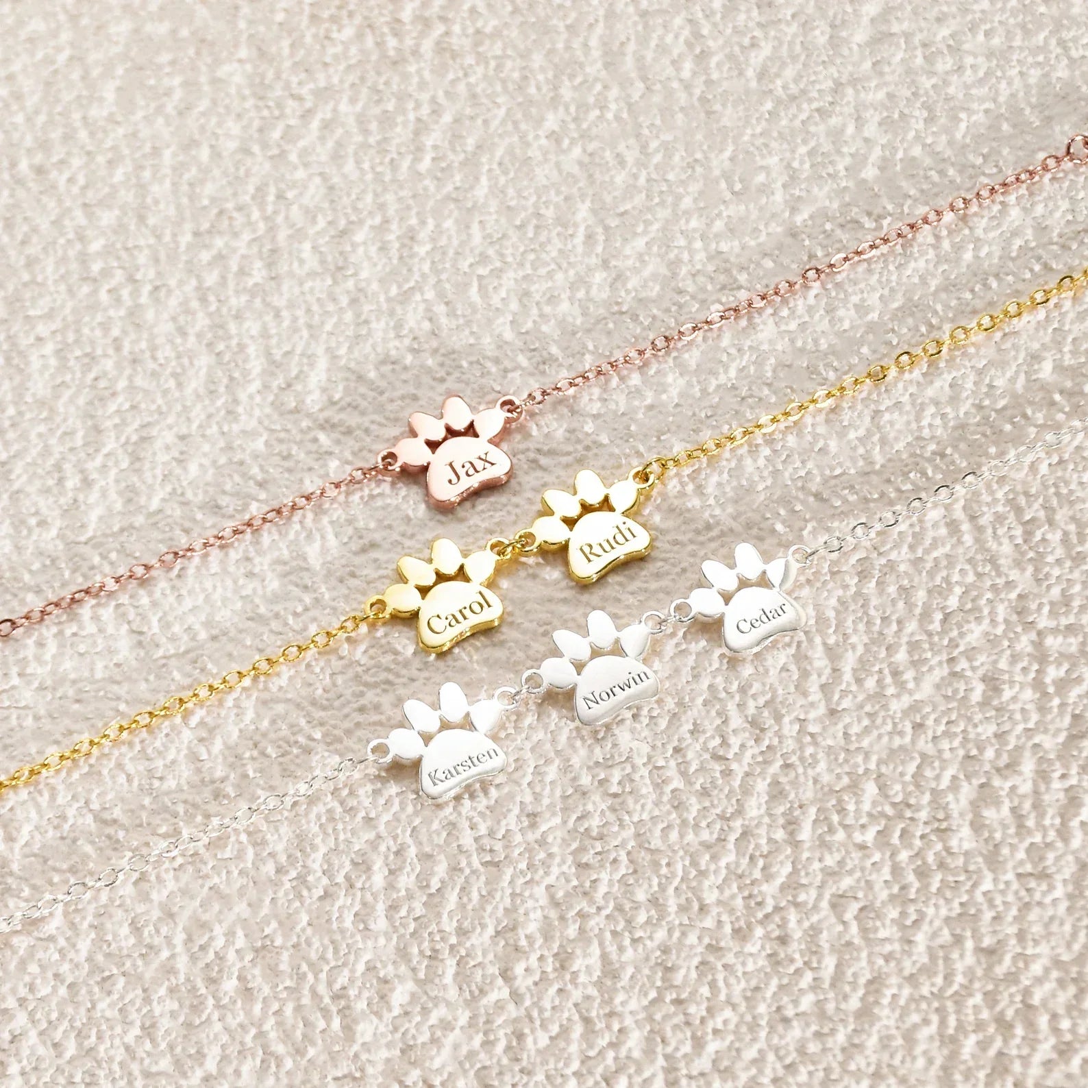 PetAmour Signaturarmband | Anpassningsbar husdjursjuvel med ingraverade namn