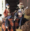 Hauntique Animerad Skelett Duo | Ljudaktiverad Halloween-dekoration med musik och ljus