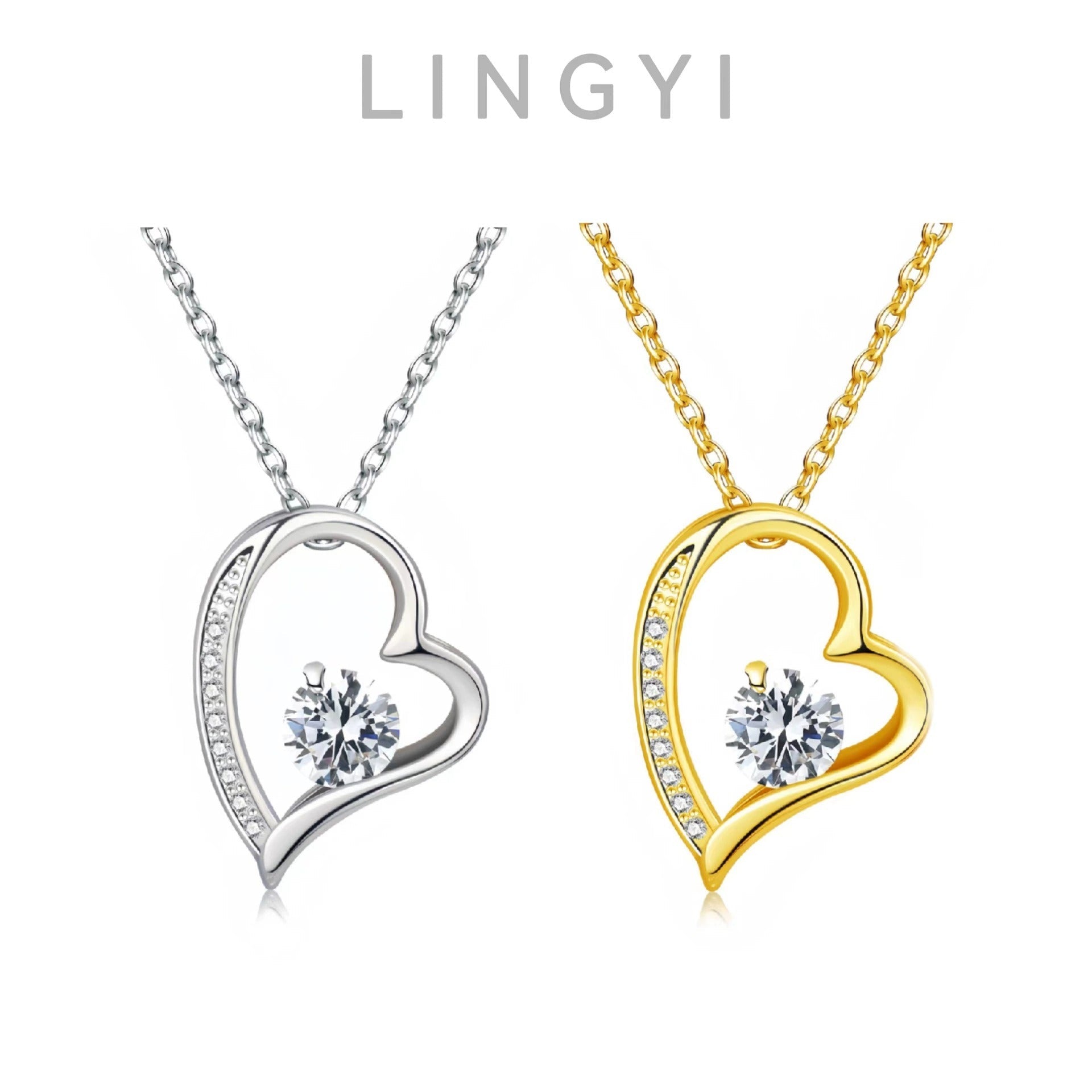 TimelessLove Halsband | Hjärta Form | Elegant Zirkonia Design