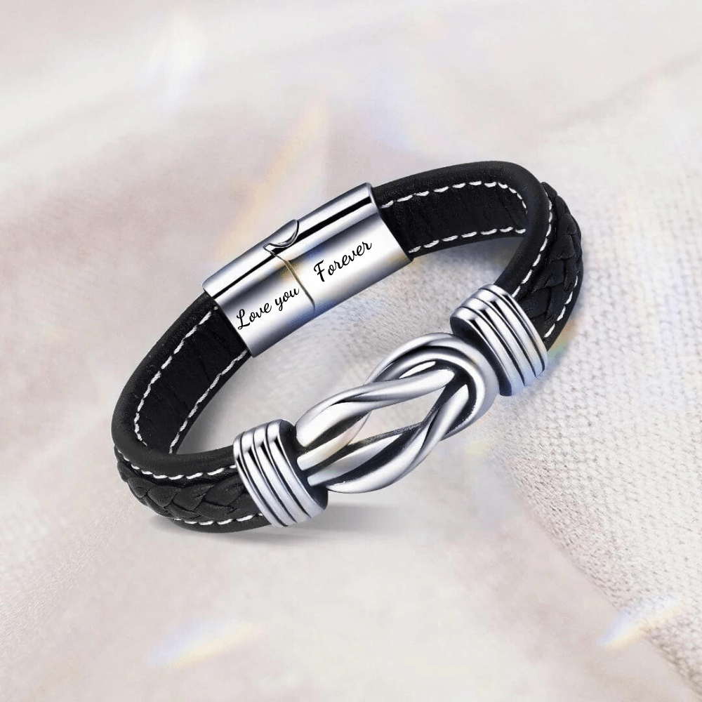 Infinity Läderarmband - Betydelsefull Gåva