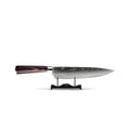 Cuchillo de cocina de acero damasco | Hoja de 20 cm, mango ergonómico de resina y perfecto para cocinar en casa