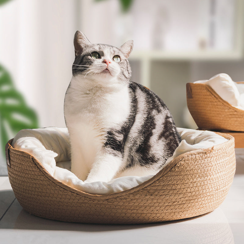Handgjord, Bekväm Kattbädd – LuxeSnooze