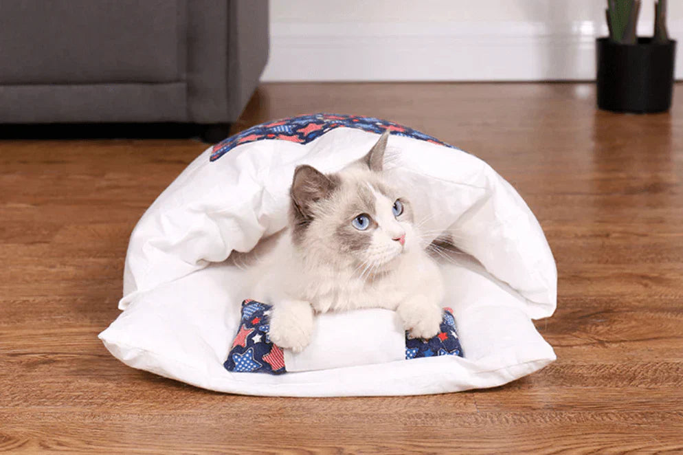 Vinterkatt Sovsäck – SnugKitty Frost Magic