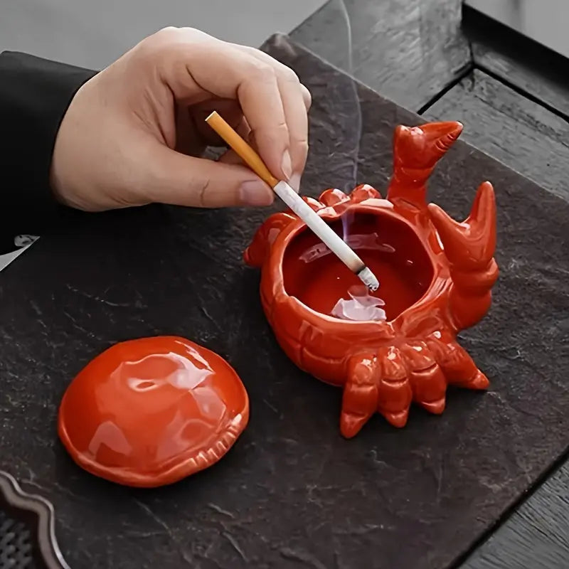 Keramisk Krabba Askfat - Unik Design - Dekorativ
