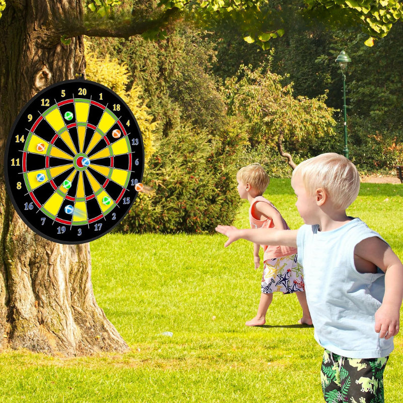 Stort Darttavla för Barn med Klibbiga Bollar och Darts – PlayTarget