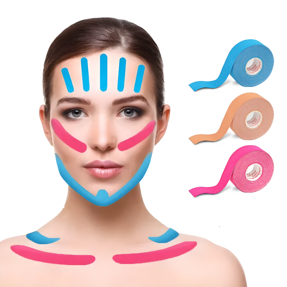 Kinesiologitejp för Ansikte och Hals – DermaTape