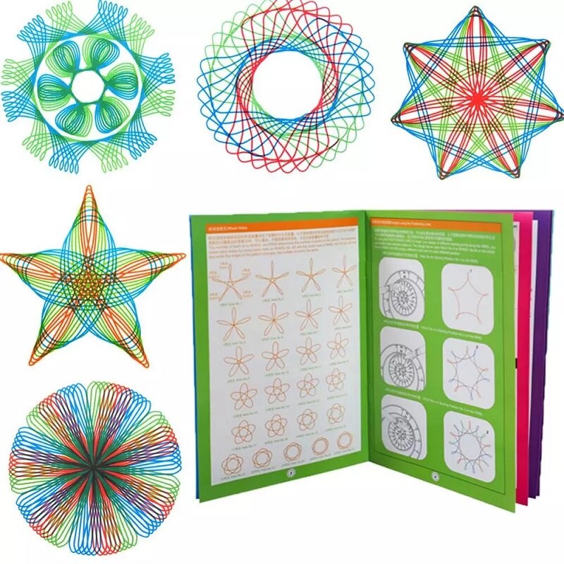Klassisk Spirograf Teckningsset - Ultimat Kreativitet för Barn