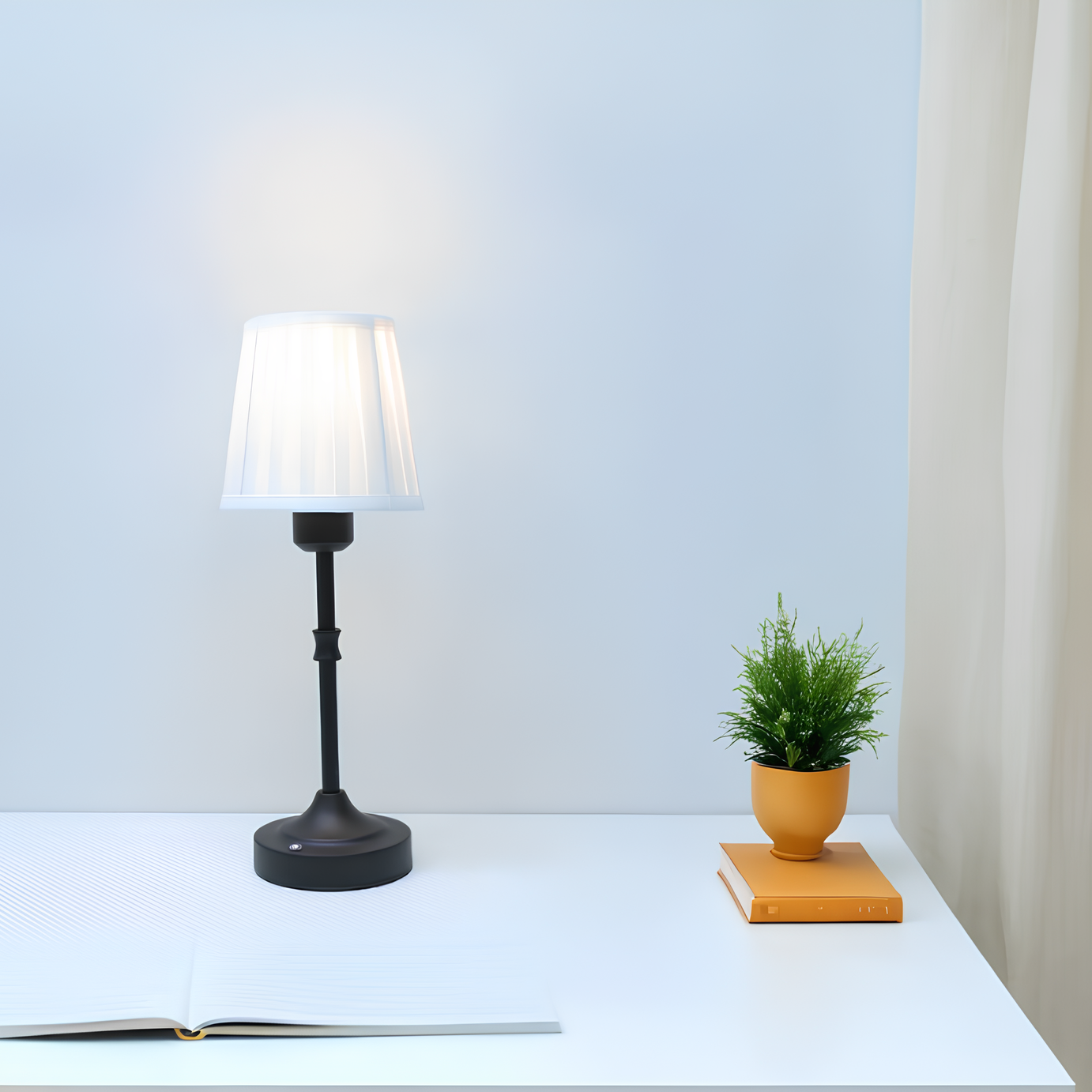 Klassisk Bordslampa | Trådlös | Med Tre Ljusstyrkor