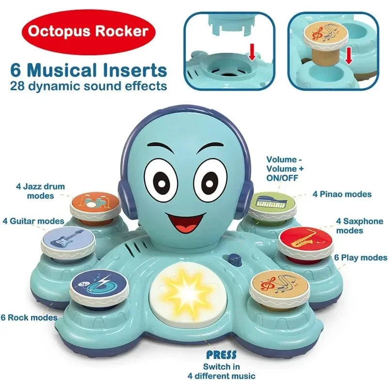 Octopus Musikleksak för Barn