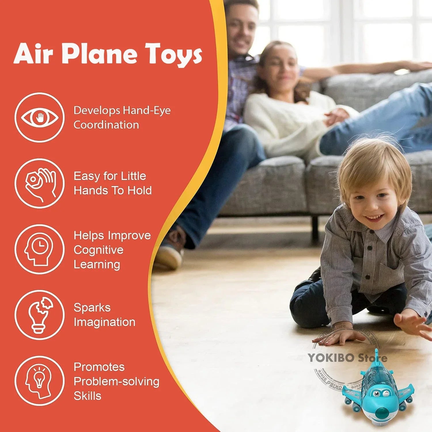 Pilot Pals Plan | Lärorikt Lekflygplan med Ljud