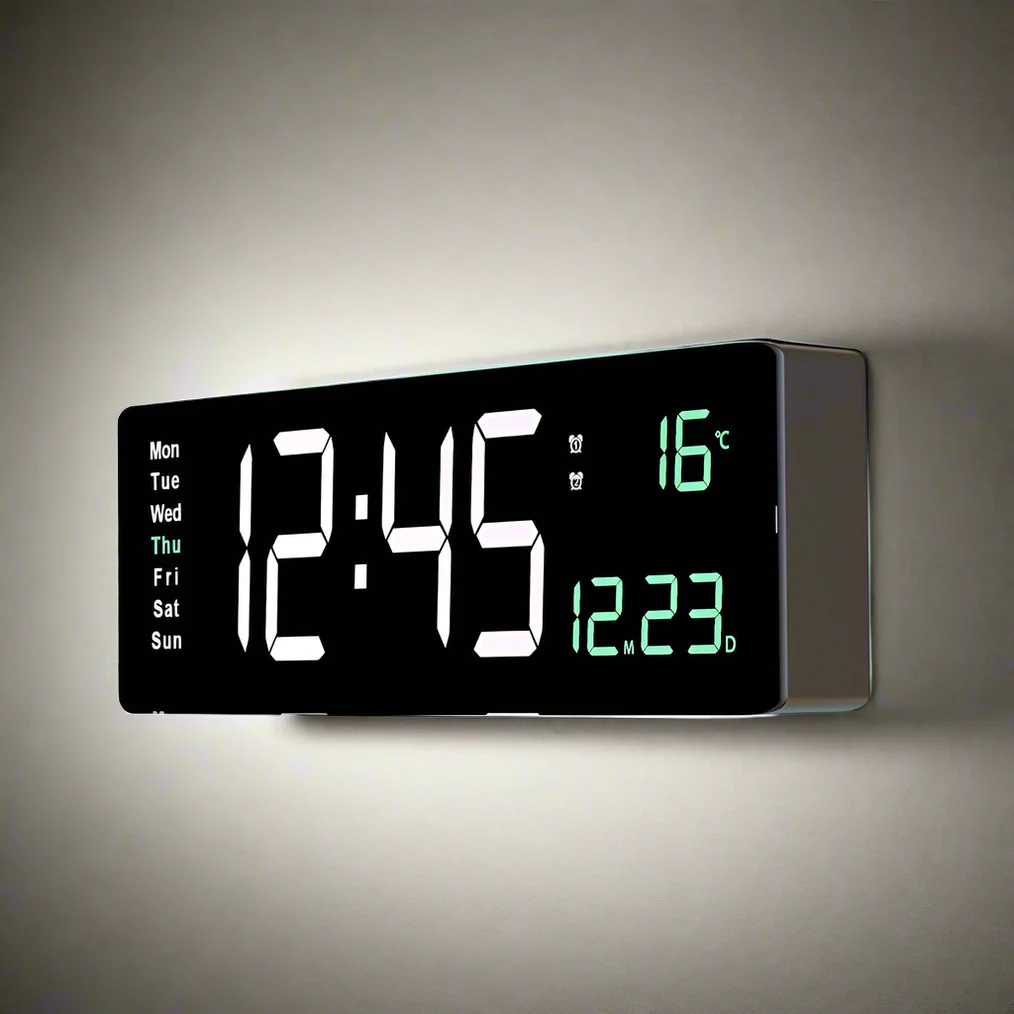 Färgglad Akryl Digital Klocka | Modern LED Klocka Med USB
