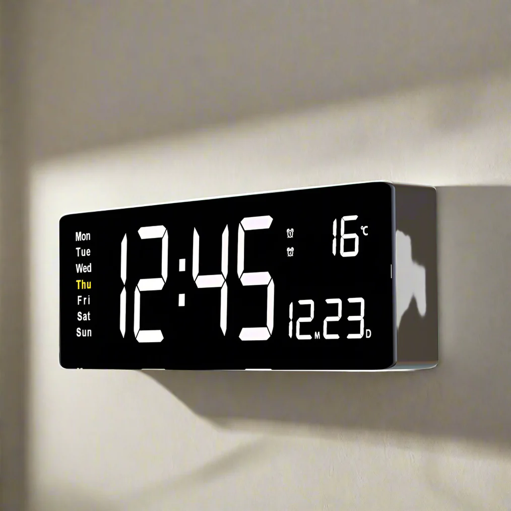 Färgglad Akryl Digital Klocka | Modern LED Klocka Med USB