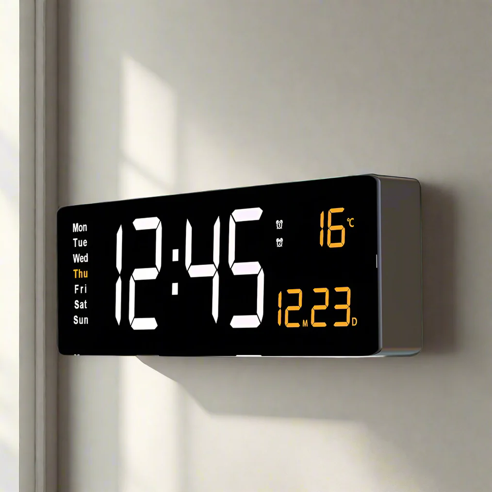 Färgglad Akryl Digital Klocka | Modern LED Klocka Med USB