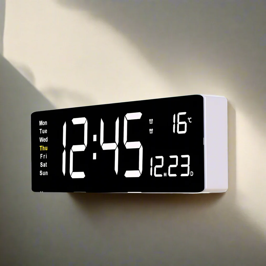 Färgglad Akryl Digital Klocka | Modern LED Klocka Med USB