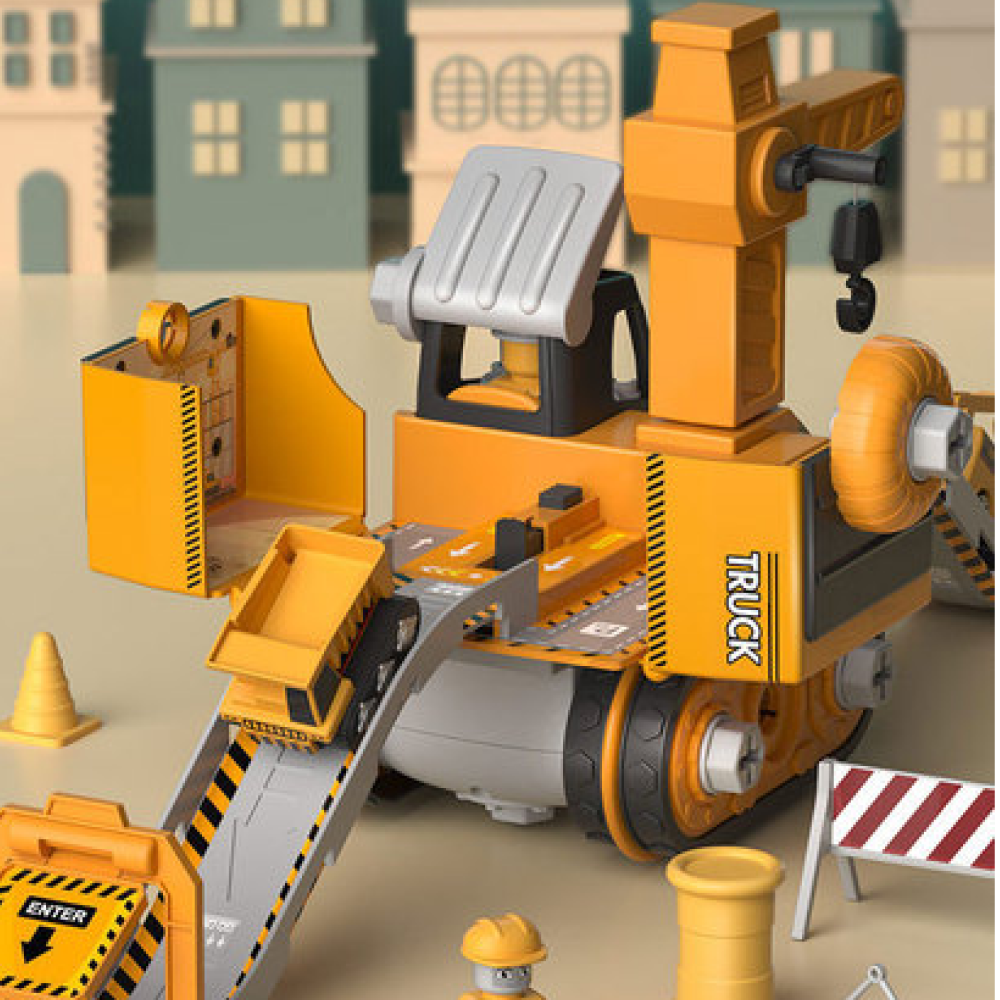 LittleBuilder Lekset - Lastbil, Grävmaskin & Krana