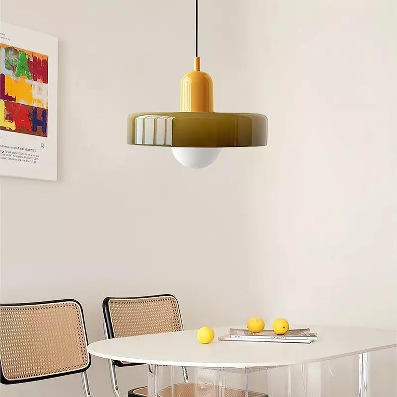 Färgglad Hänglampa | Bauhaus Stil | Konstnärlig Design