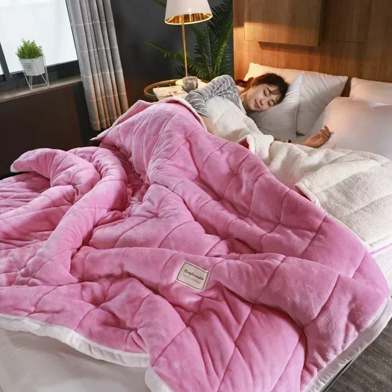 Korall Fleece Filt | Varm & Bekväm | Höst Vinter