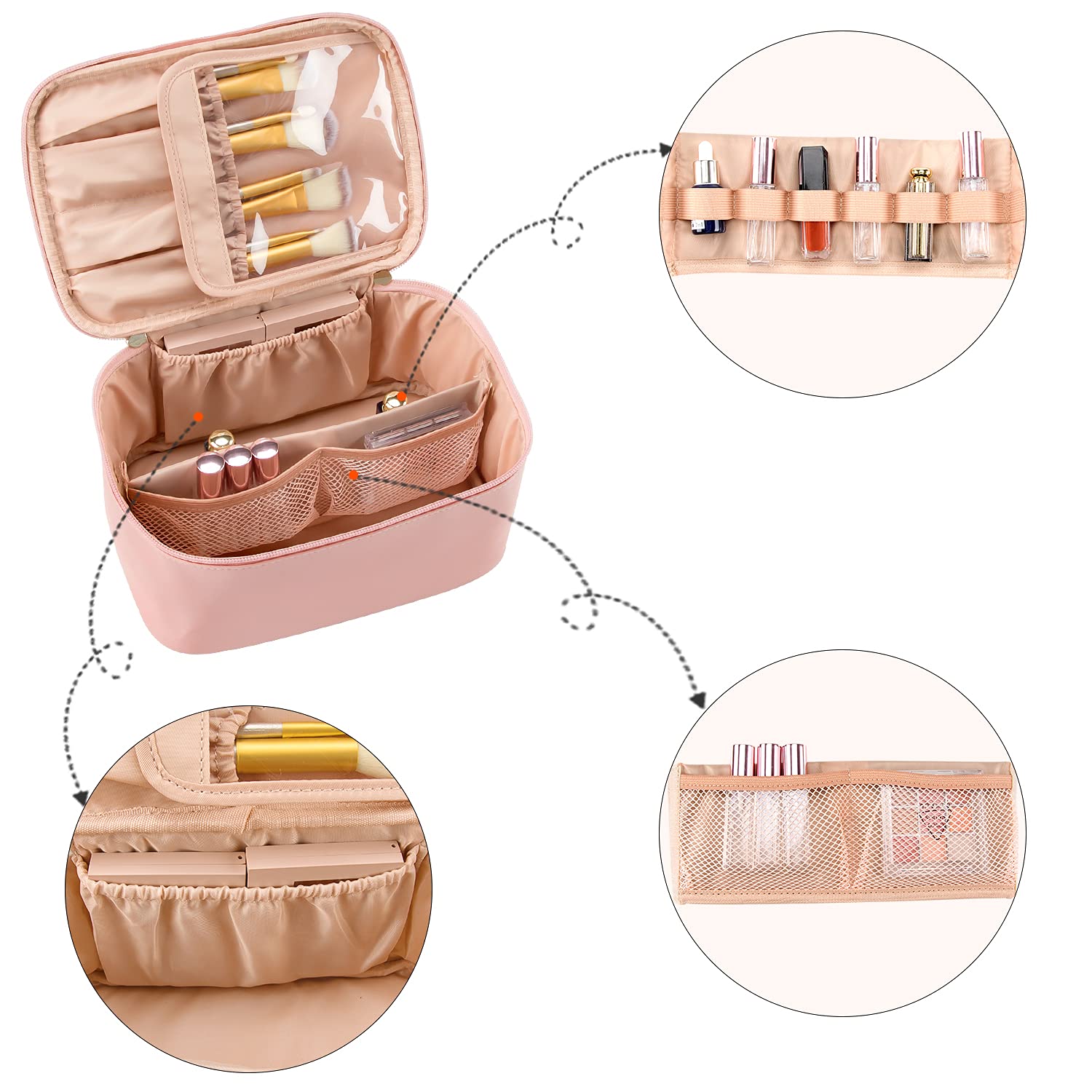 Resevänlig Makeuporganisatör med Avdelare