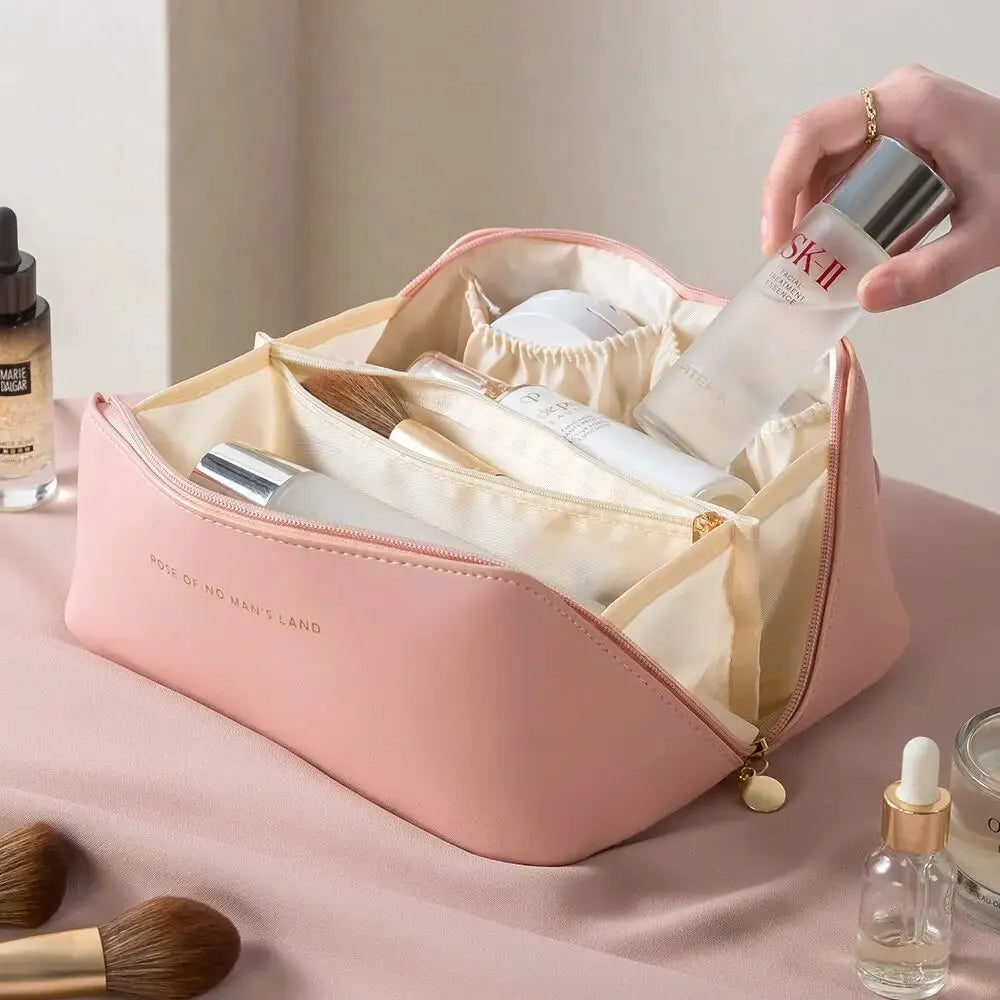 Make-up Organisatör med Dragkedja – Lyxig Kosmetiktas för Resa