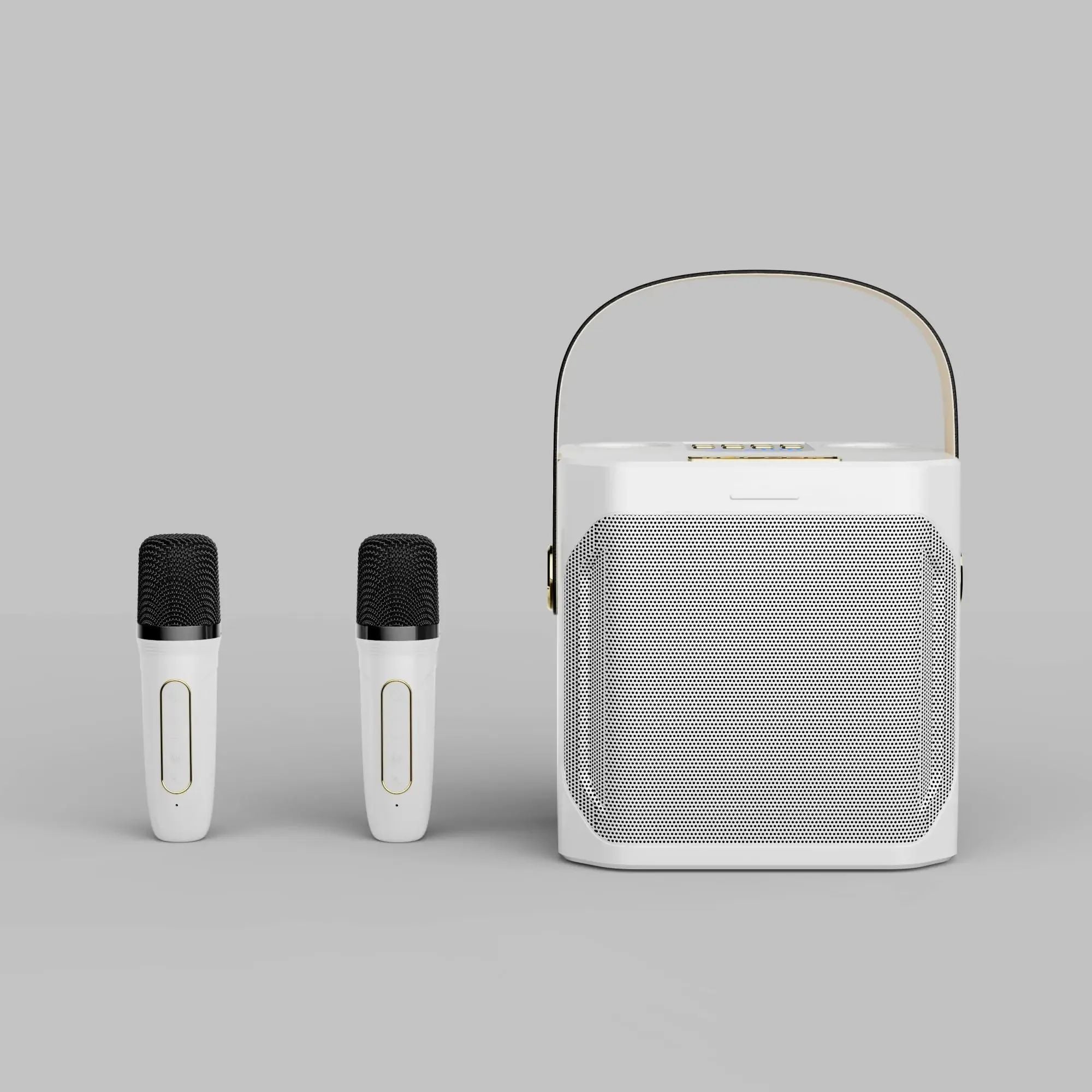 Kraftfull Bärbar Bluetooth Karaoke Högtalare - 360° Surround