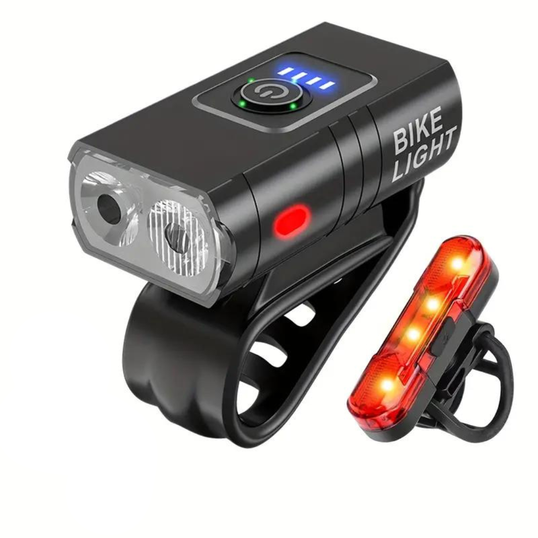 LED Cykelbelysning - 1000 & 500 Lumen | USB Uppladdningsbar