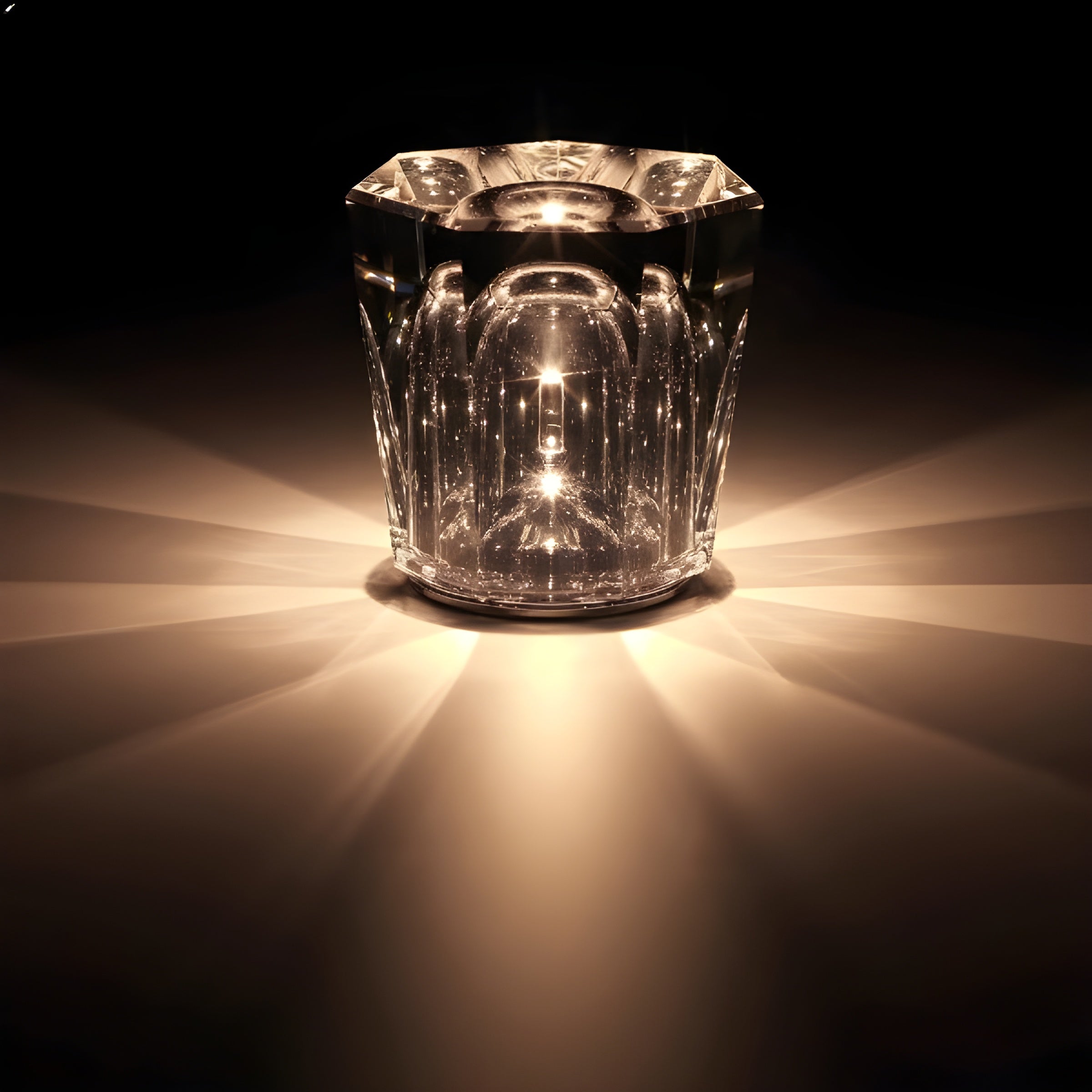 Lyxig Uppladdningsbar Diamantkristall Bordslampa – Lumière Diamant