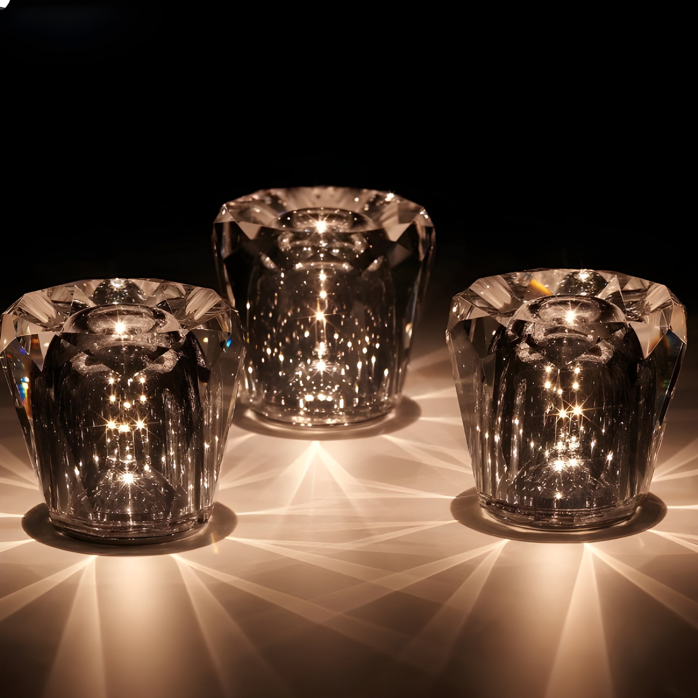 Lyxig Uppladdningsbar Diamantkristall Bordslampa – Lumière Diamant