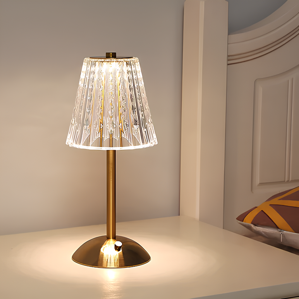 Guldkristall Bordslampa - Aurora Luxe