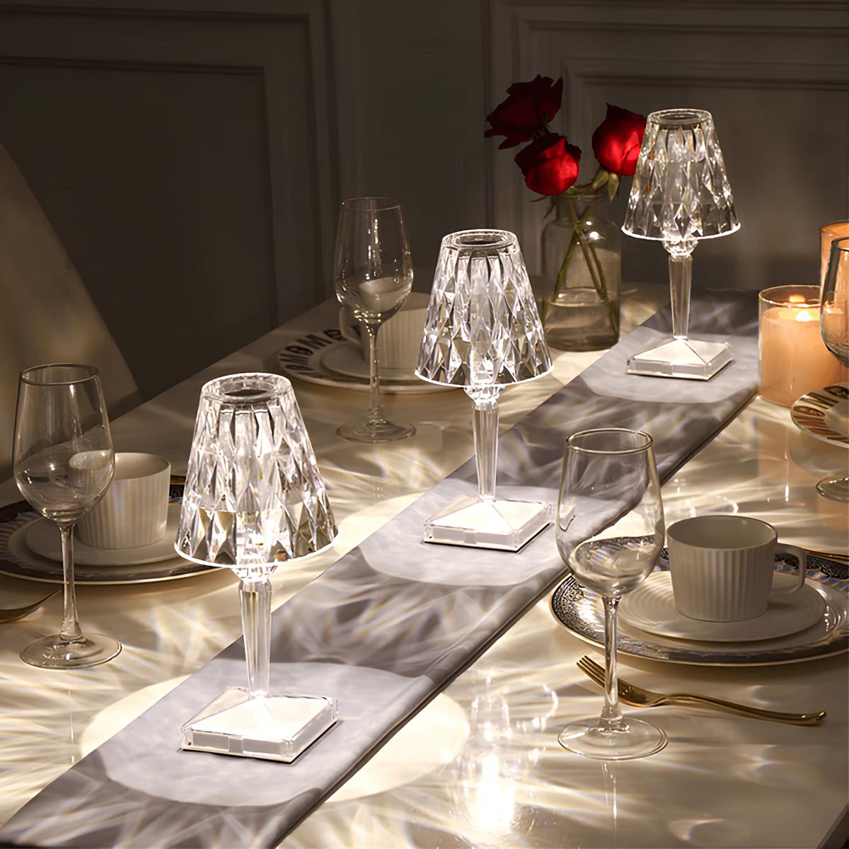 Kristallbordslampa med Touch Control - LumeCrystal