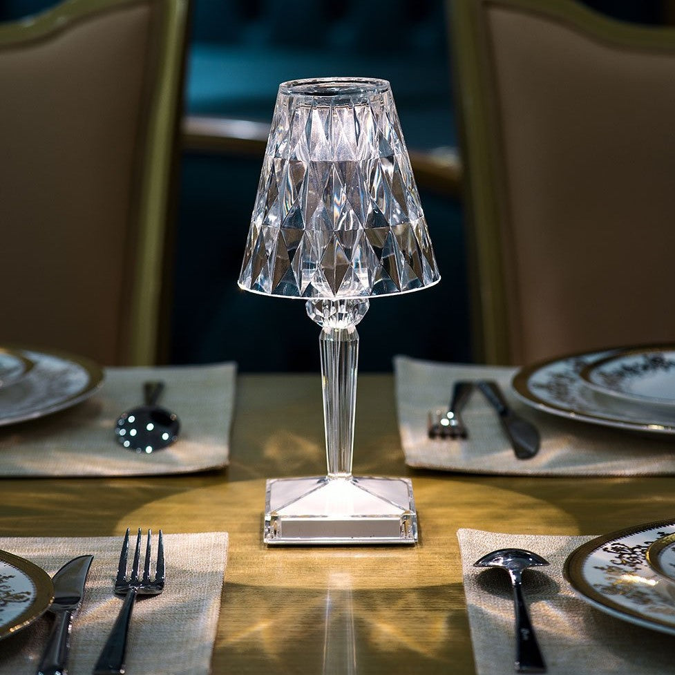 Kristallbordslampa med Touch Control - LumeCrystal