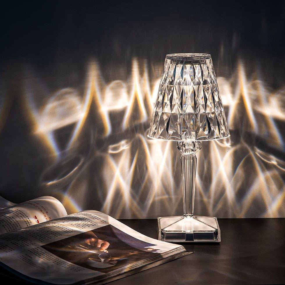 Kristallbordslampa med Touch Control - LumeCrystal