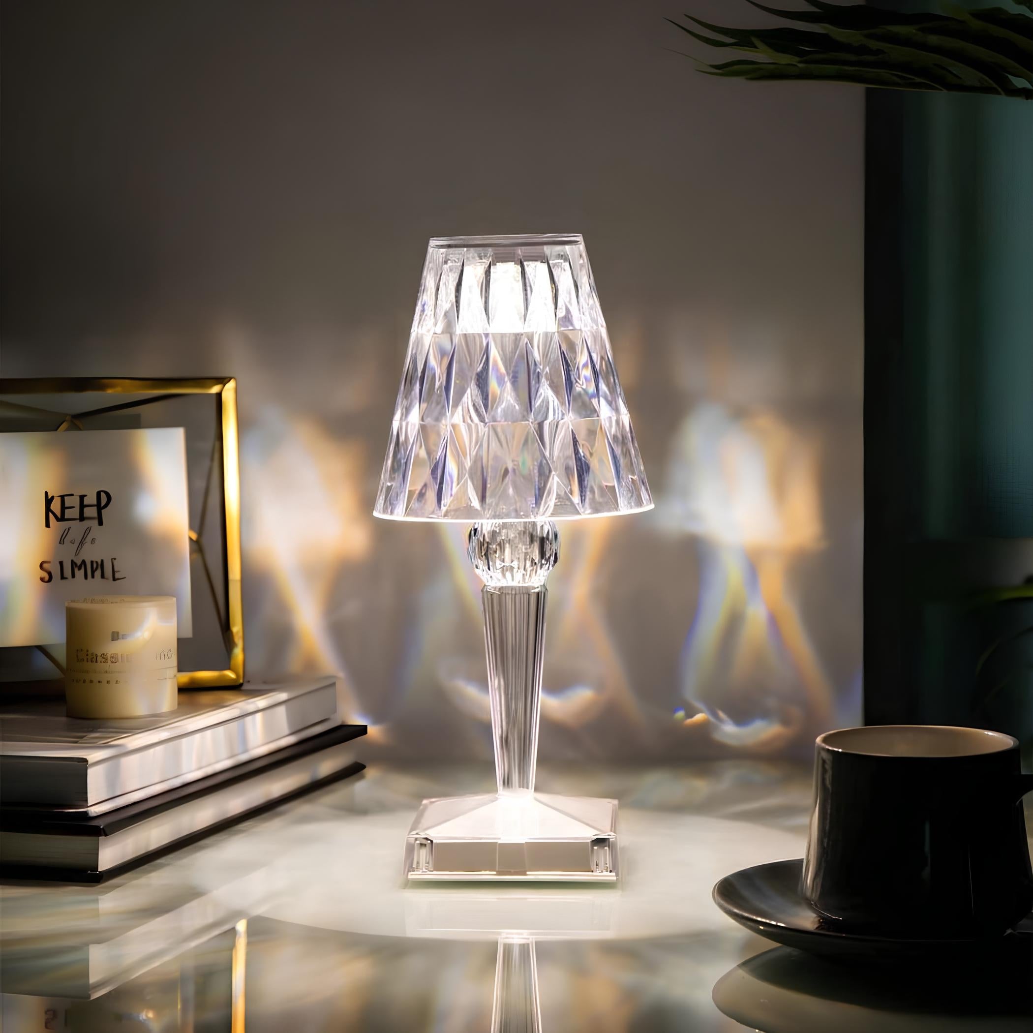 Kristallbordslampa med Touch Control - LumeCrystal