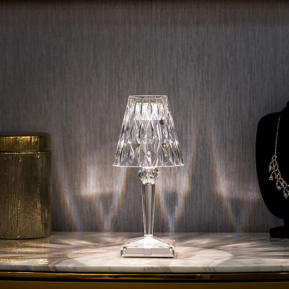Kristallbordslampa med Touch Control - LumeCrystal