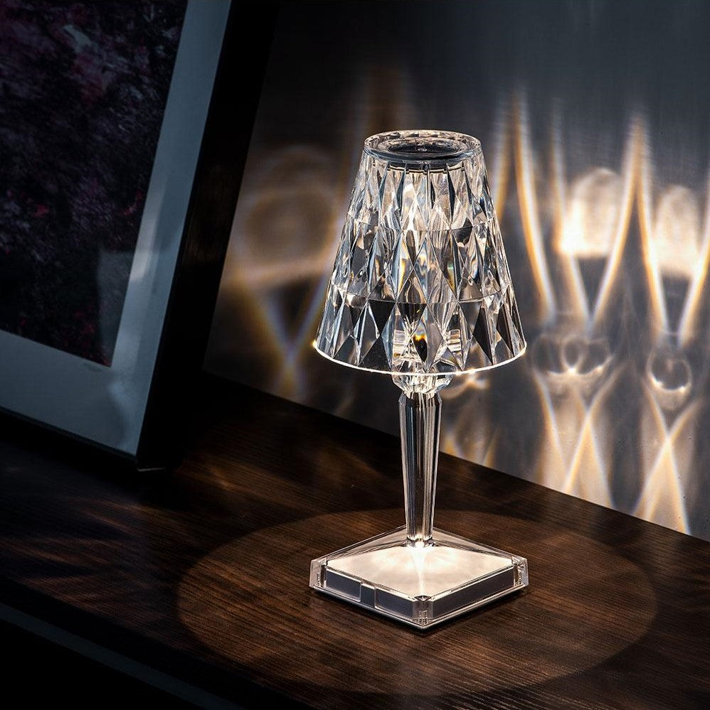 Kristallbordslampa med Touch Control - LumeCrystal
