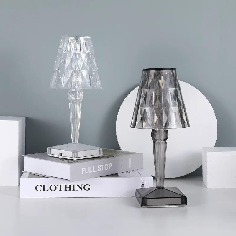 Kristallbordslampa med Touch Control - LumeCrystal