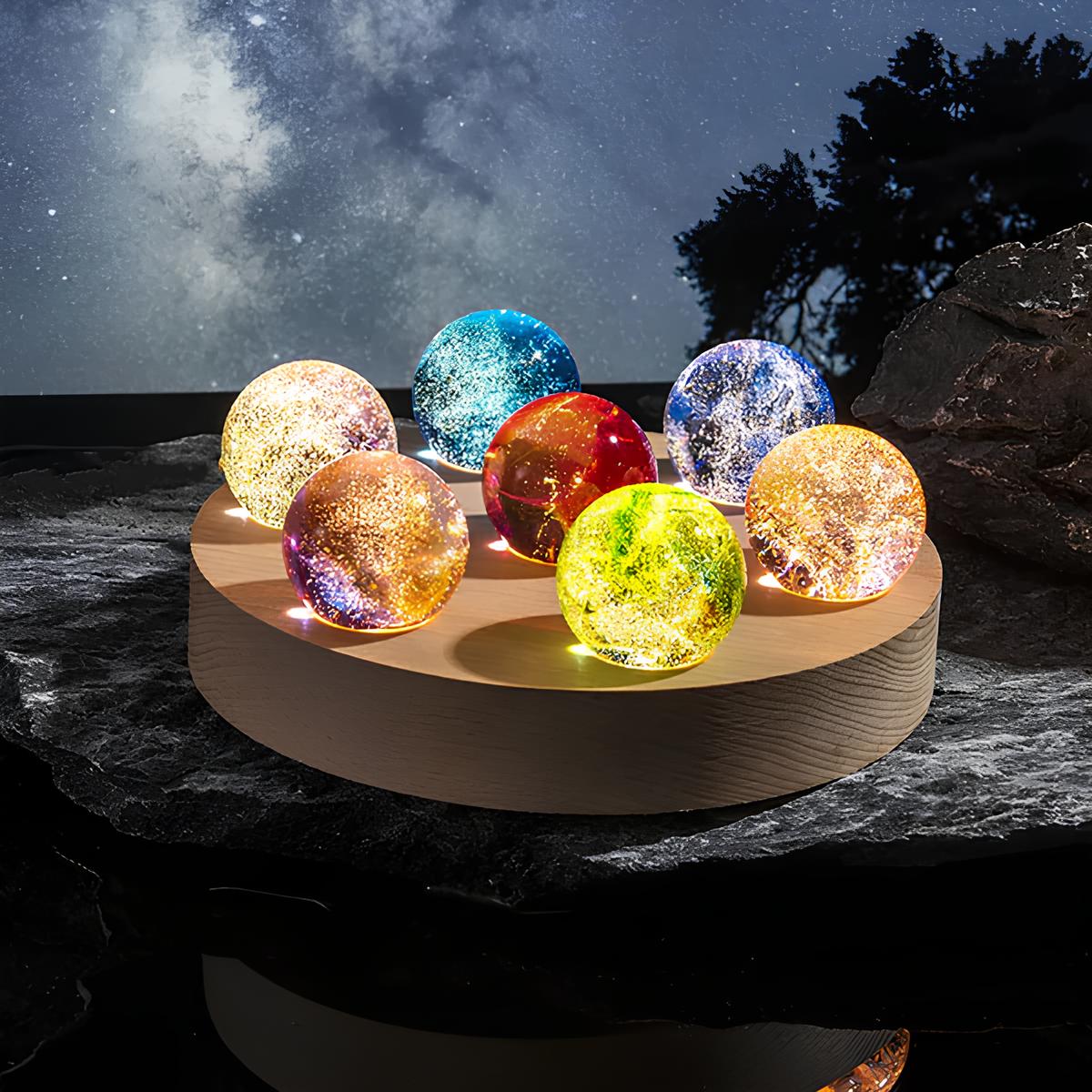 Glödande Kosmiska Kristaller - AstroGlow Orbs