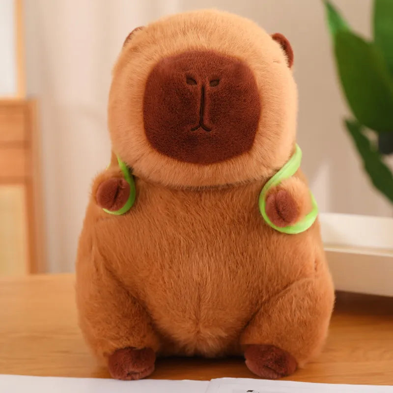 Kramgo capybara med sköldpaddsryggsäck – TurtleBuddy