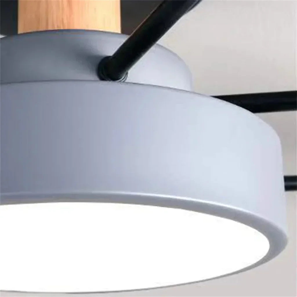LED Plafondlampa - Modern Design | Trä & Metall