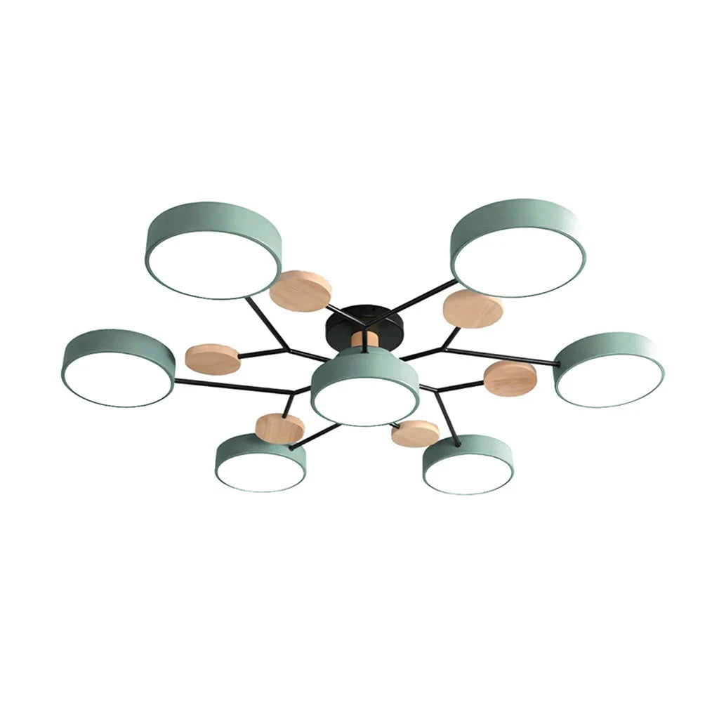 LED Plafondlampa - Modern Design | Trä & Metall