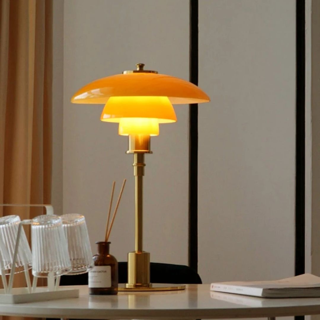 Lena Designer Nordisk Bordslampa | Glas | LED | Skandinavisk