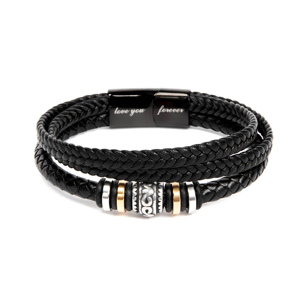 Läderarmband för Son - Gravyr 'Älskar Dig För Alltid'