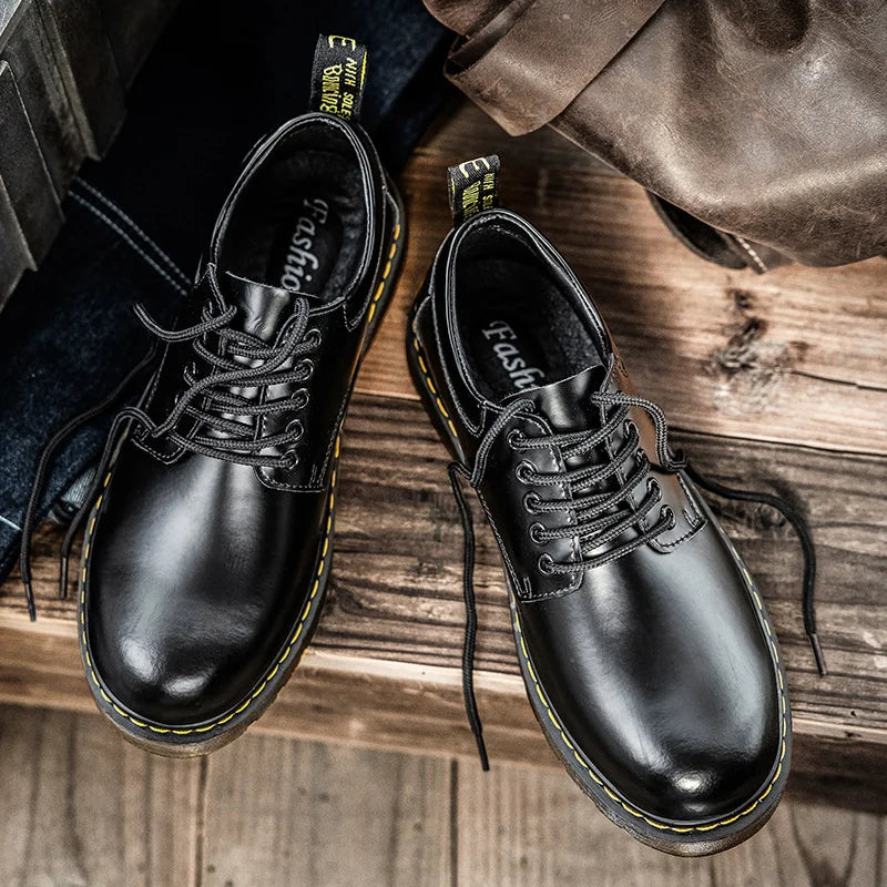 Herr Läder Skor med Snörning | Elegant Tidlös Stil