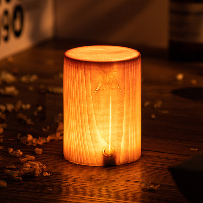 Stilren LED Bordslampa – WoodGlow