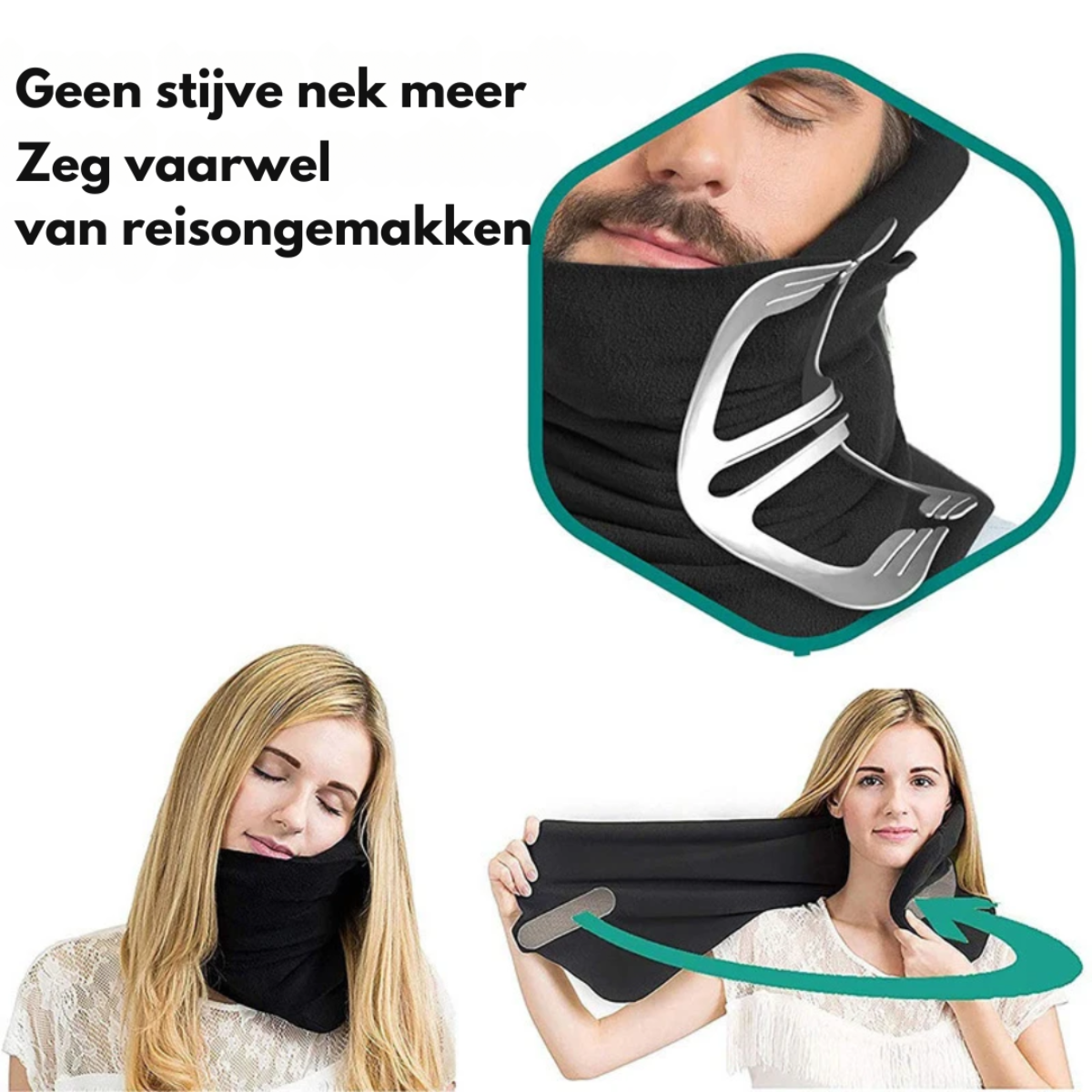Nek Reiskussen - Ultimat Komfort för Resor | Lättviktig & Hygienisk