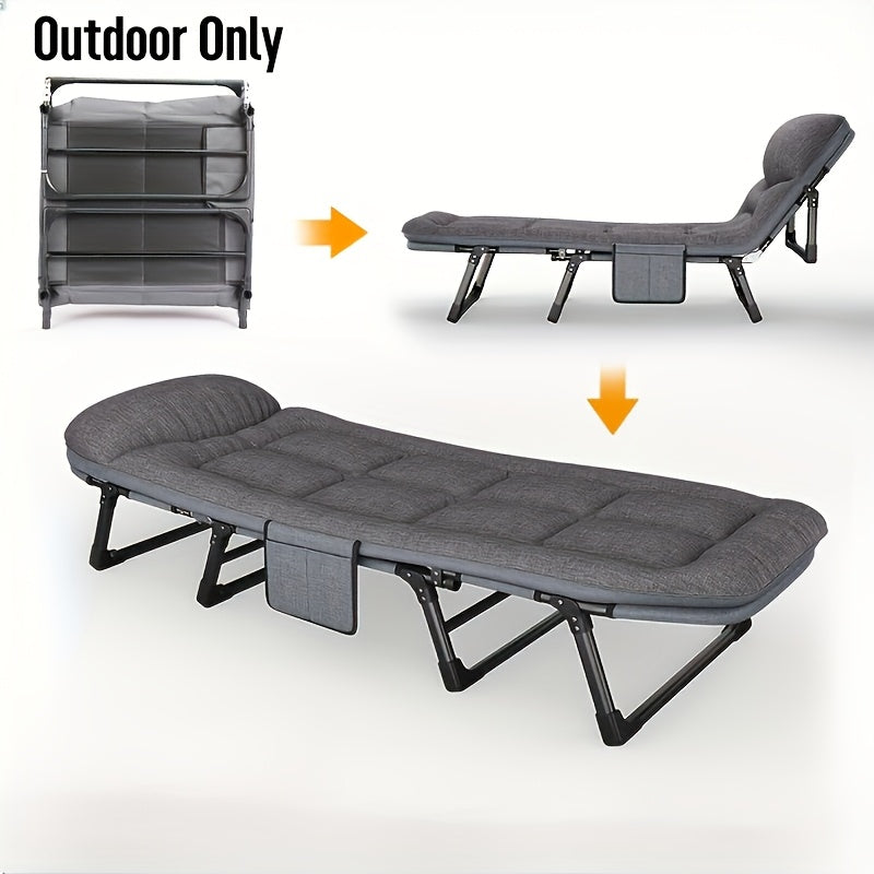 Fällbar Campingbed - Lättvikts Aluminium & Rostfritt Stål