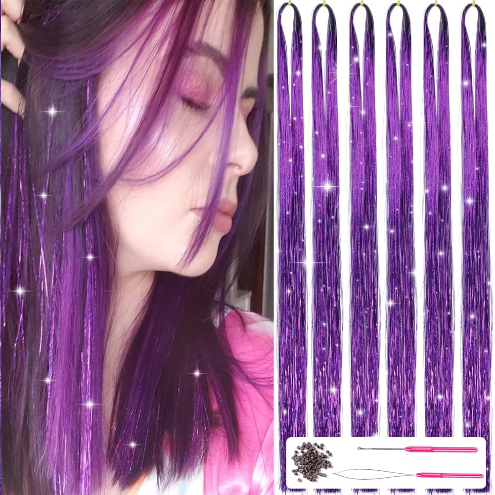 Glittrande Hår Tinsel Kit – Glittersträngar!