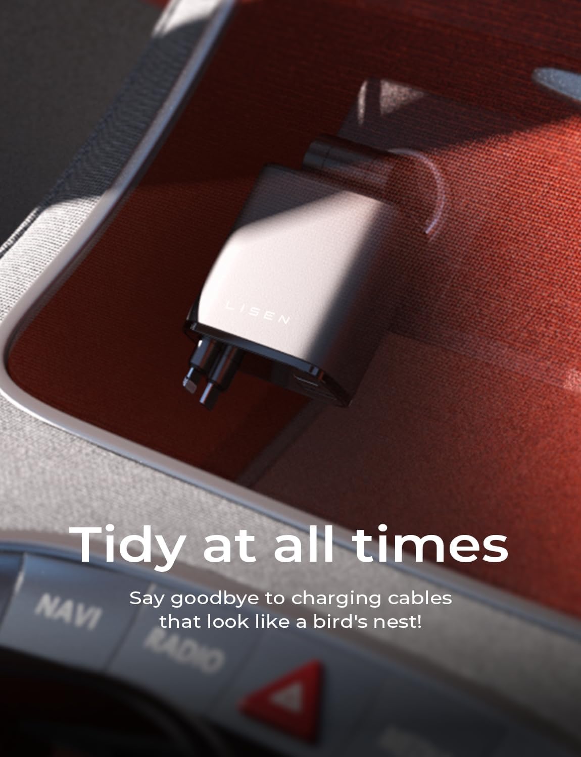 Fällbar Bil Laddare 69W USB C