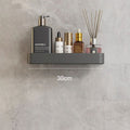 Moderna y elegantes estantes de baño en gris